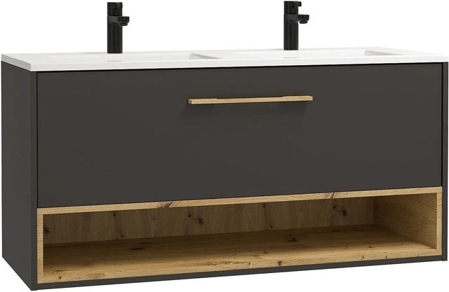 Doppelwaschtisch Yangra Vente-unique Anthrazitgrau Breite: 120 cm - Bild 1