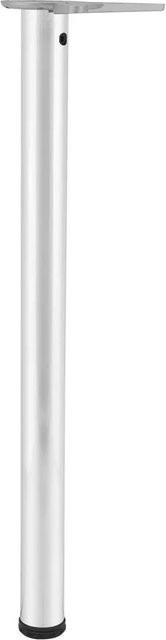 Camar Tischfuß Zylindrisch aus Stahl in Silber Matt RAL 9006, Durchmesser: 5 cm, Höhe: 70 cm - Bild 1