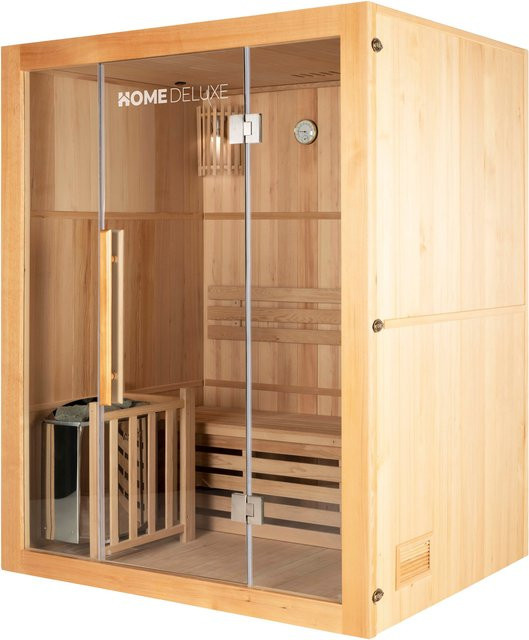 Home Deluxe Saunakabine SKYLINE L aus Tannenholz in Braun, B/T/H: 150 x 120 cm - Bild 1