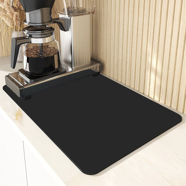 VIKAMA Kaffeematte als saugfähige und rutschfeste Abtropfmatte aus Kieselgur für deine Küchenarbeitsplatte, B/T: 30 x 30 cm - Bild 1