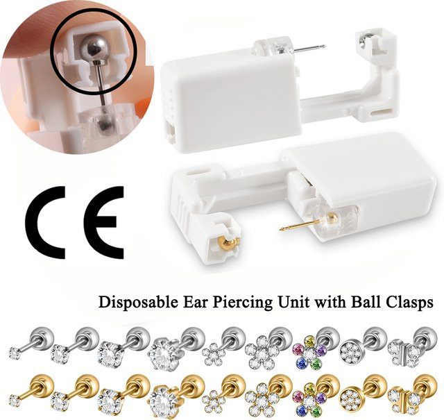 Ohrstecker 24K vergoldet, Kugelverschluss, Unisex - Bild 1