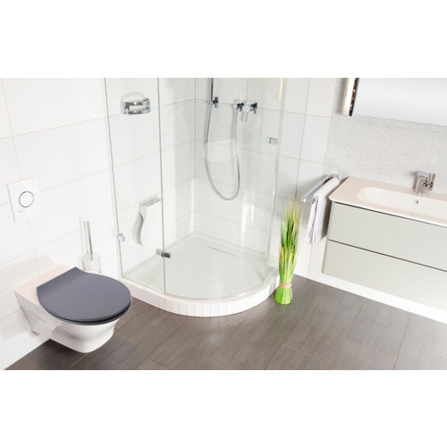 Sanilo WC-Sitz Flat in Grau, oval, B/L: 37,7 x 47 cm - Bild 2