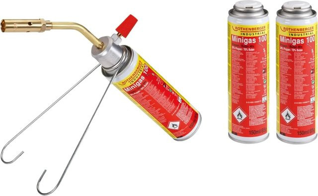 Rothenberger Rofire Mini Set mit 2 Minigas Kartuschen 150 ml für 650 Grad Celsius - Bild 1