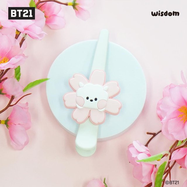 BT21 minini Haarspange Happy Flower, White, Unisex - Bild 1