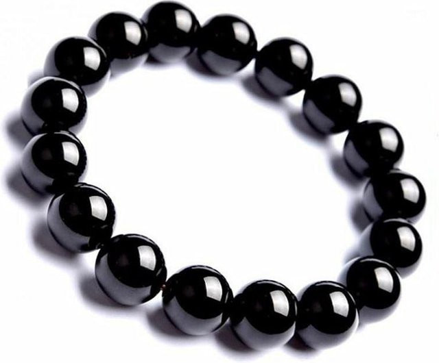 KaiTingu Jewelry Armband, Schwarzer Turmalin, Unisex, 8mm - Bild 1