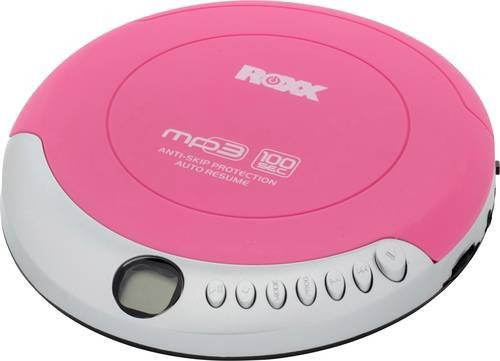 Tragbarer CD-Player Roxx PCD 501 in Pink und Silber, unterstützt CD, CD-R, CD-RW und MP3 - Bild 1