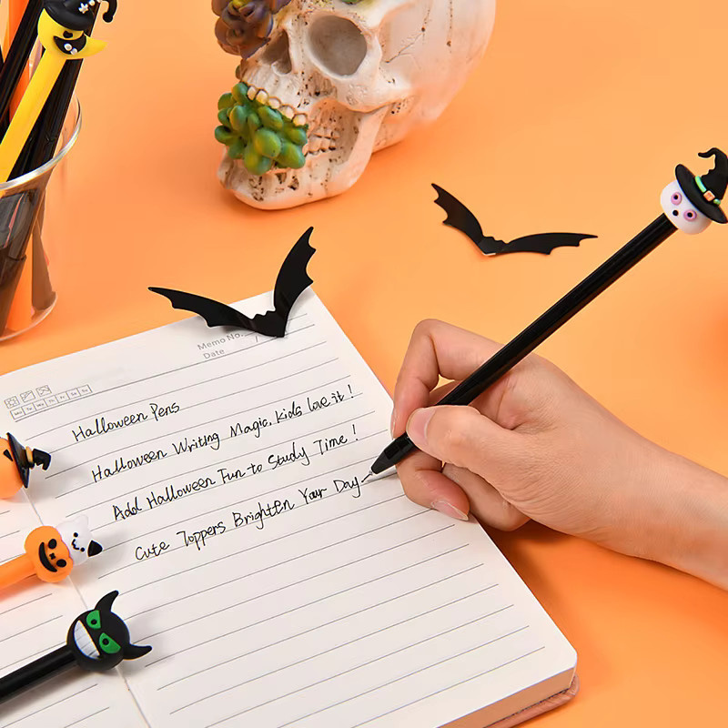 ZYF Halloween Gelstifte mit Kürbis, Geist und Zombie Motiven in Gelb und Mehrfarbig - Bild 2