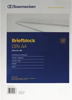 Soennecken Briefblock DIN A4 liniertes Papier in Weiß und Blau - Bild 1