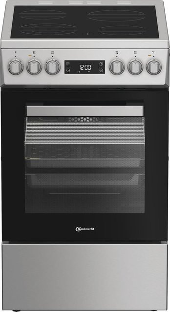 Bauknecht Elektroherd B5V8LMX in Silber mit Glaskeramikkochfeld und 60 l Backofenvolumen, Breite: 50 cm - Bild 1