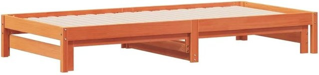 vidaXL Tagesbett aus Massivholz Kiefer ausziehbar, Farbe Wachsbraun, B/T/H: 90 x 200 cm - Bild 1