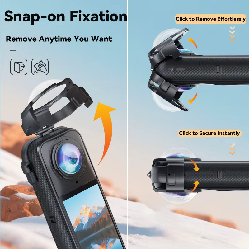 SZKOSTON Glaslinsenschutz für Insta360 X5, kratzfestes und abnehmbares Zubehör in Transparent - Bild 3