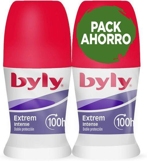 Byly Deodorant Roll-on Extreme Intense 100H, 2 x 50 ml, Unisex - Bild 1