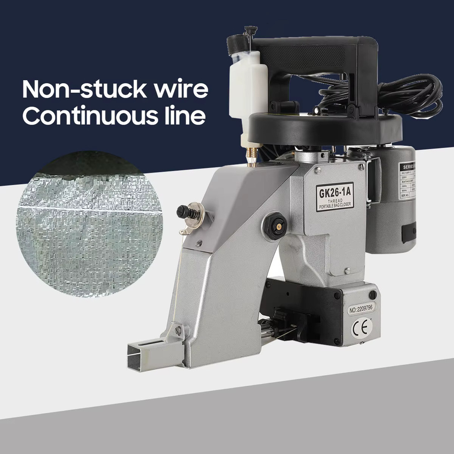 GK26-1A Tragbare elektrische Taschenverschließmaschine in Silber für gewebte Taschen - Bild 4