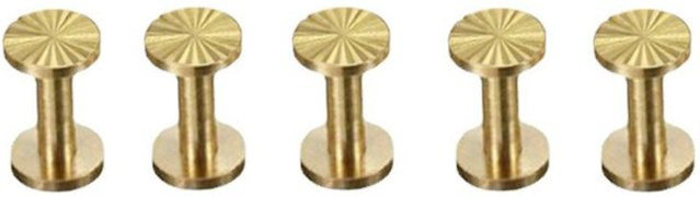 Xiaolang Chicago Schrauben aus Messing in Gold, 10 x 8 mm - Bild 1