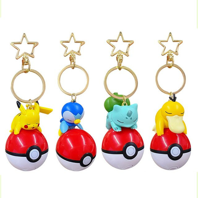 LANGBOWANG Pokémon Schlüsselanhänger, Actionfiguren, 7-teiliges Set - Bild 1