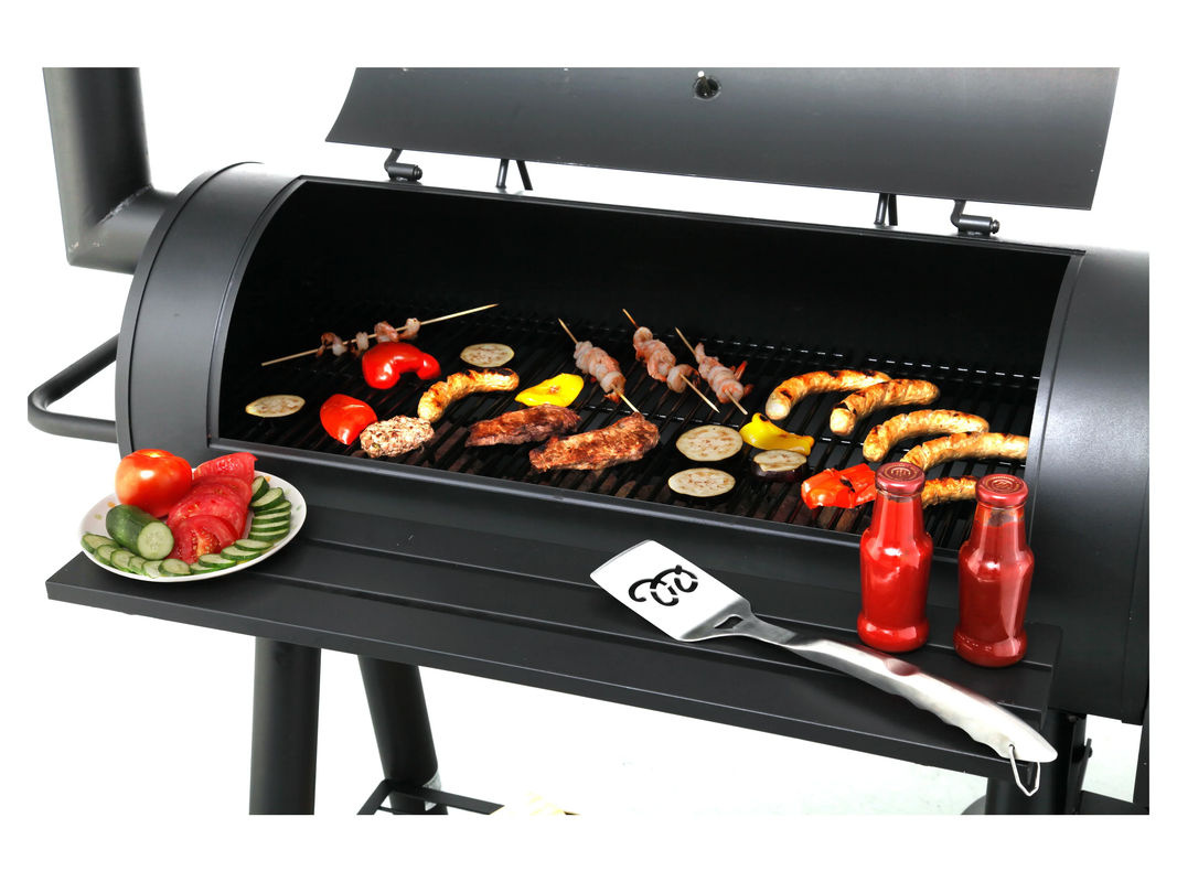 Tepro Milwaukee Holzkohle Smoker mit Deckelthermometer in Schwarz B: 171 cm, H: 78,5 cm, T: 151 cm - Bild 3