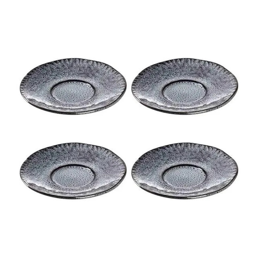 Leonardo Matera Kaffeeuntertassen 4er Set Anthrazit Durchmesser: 15 cm - Bild 2