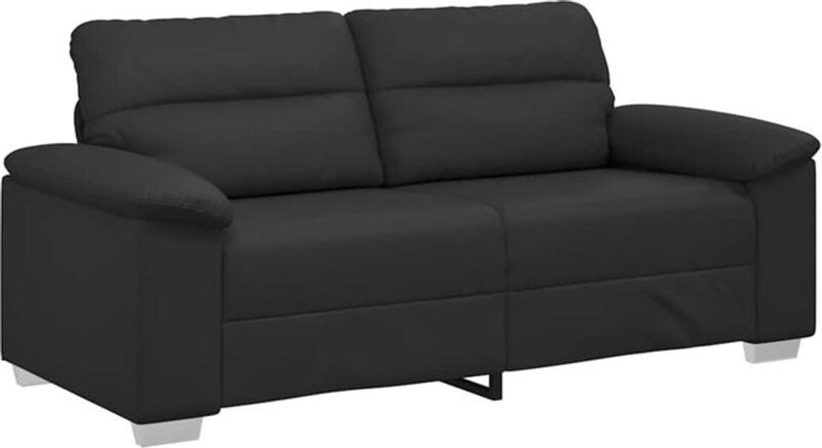 vidaxl 2-Sitzer-Sofa in Schwarz aus Kunstleder mit Metallgestell, Breite: 140 cm - Bild 1