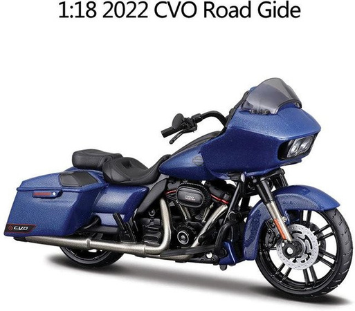 Maisto Harley Davidson Moto Auto, 1:18, Miniatur Druckgussmodell, Blau, ab 14 Jahren