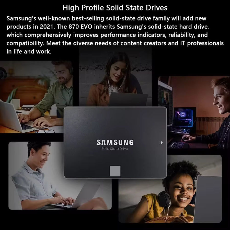 Samsung 870 Evo SATAIII 2,5 Zoll Interne SSD für Laptop und Desktop in Schwarz - Bild 2