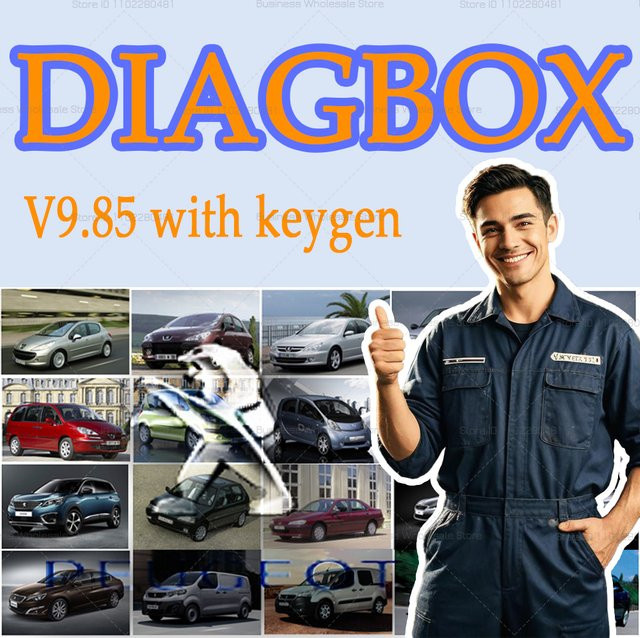 DiagBox 9.85 Auto-Diagnosesoftware für europäische Automodelle mit USB-Link zum Löschen von Fehlercodes und Reset - Bild 1