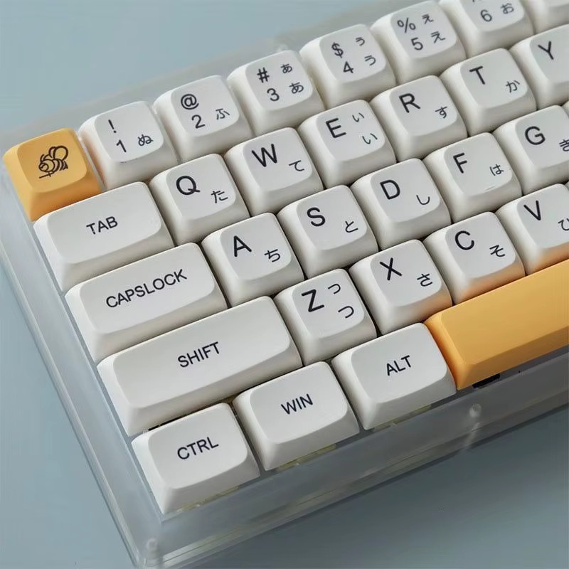 MiFuny Biene Milch Tastenkappen Set aus PBT im XDA Profil mit Sublimation in Weiß für DIY-Tastaturen mit verschiedenen Sprachlayouts - Bild 2