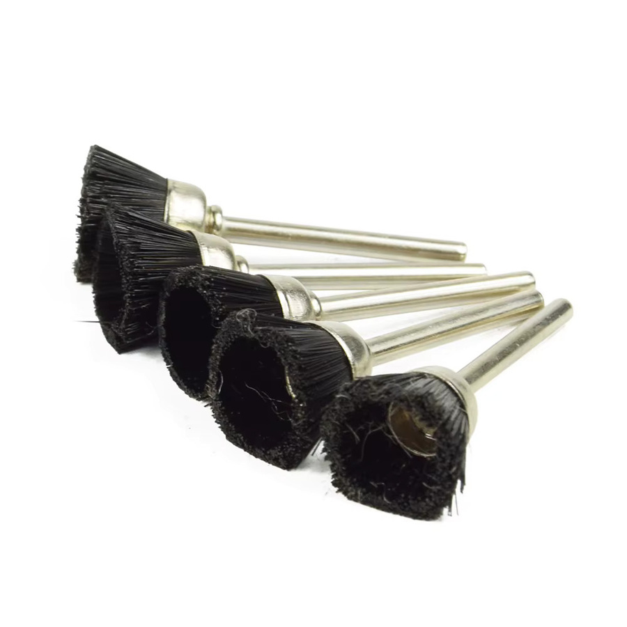 XCAN 10-teiliges Polierdrahtbürsten-Set in Schwarz mit 3,0 mm Schaft, Nylon-Drahtbürsten als Zubehör für Dremel-Rotationswerkzeuge - Bild 6