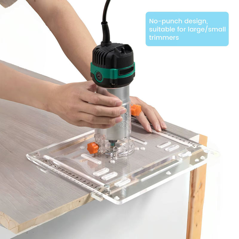 Toorise Acryl Router Tisch Einsatz Platte Transparent für Holzbearbeitung mit verstellbarer Führungsschiene - Bild 2