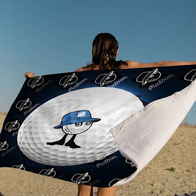 Malbon G-Golf Strandtuch für Mädchen, buntes Mikrofaser-Badetuch, sandfrei und schnelltrocknend, B/B/H: 30 x 30 x 1 cm - Bild 1