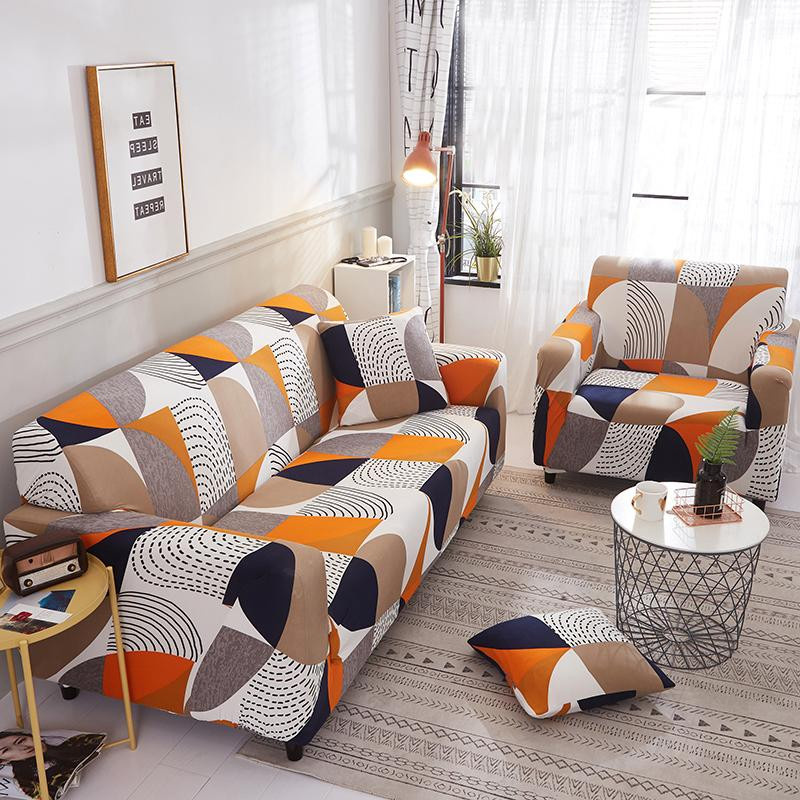S-EMIGA Elastischer Sofabezug mit floralem Muster, rutschfester Stretch-Schonbezug aus Polyester, Multicolour, Breite: 90-140 cm - Bild 3