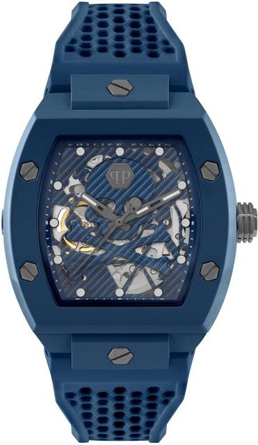 Philipp Plein Herrenuhr, Automatik, Keramik, Blau, 44 mm, Silikon - Bild 1