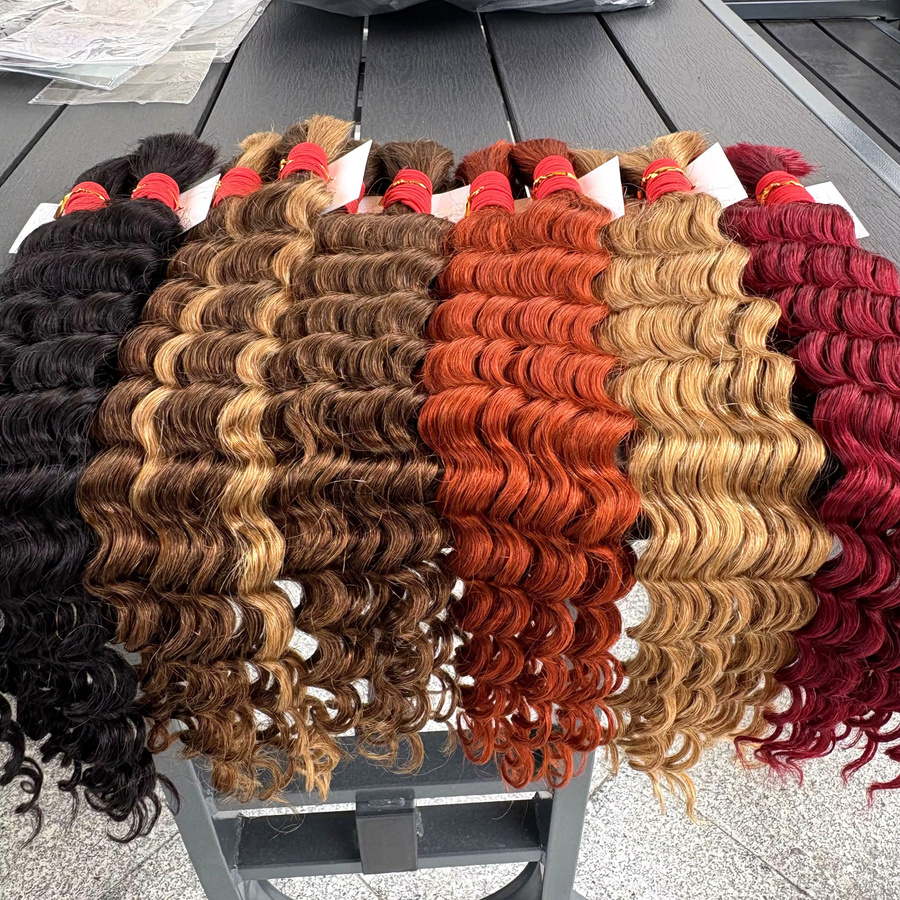 MISHELL Echthaar Ombre Deep Wave, 100g, 2 Bündel, Unisex - Bild 1