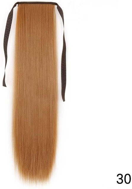 XINRAN Haarverlängerung Pferdeschwanz, 55 cm, braun, Damen - Bild 1
