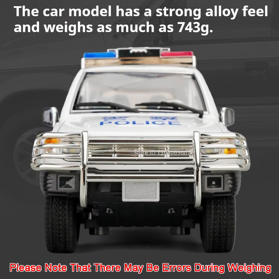 RMZ city Mitsubishi Pajero Modellauto, 1:18, Polizei, Metall, mit Rückziehfunktion, öffnende Türen - Bild 3