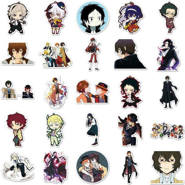 1050 Stück Anime Bungo Stray Dogs Aufkleber Set in Multicolour von Binchi Outdoor Product zur Dekoration von Notizbüchern, Wasserbechern und Federmäppchen - Bild 1