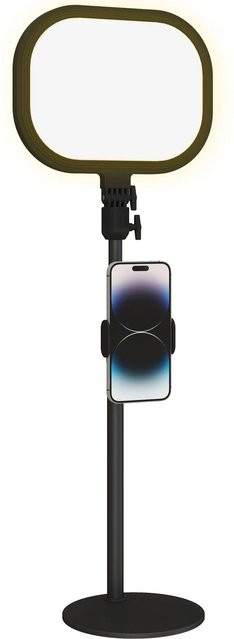 HOMCOM LED Tischlampe in Schwarz mit Telefonhalterung, dimmbar und höhenverstellbar für Schreibtisch oder Nachttisch - Bild 1
