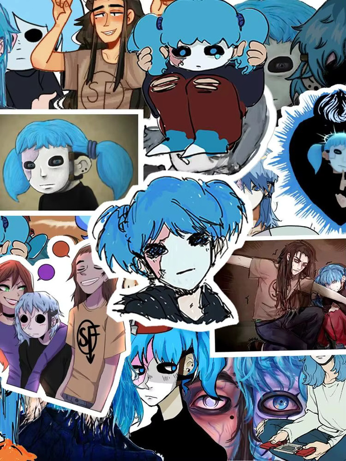 MOLLK Sally Face Aufkleber, Ästhetik Anime, Wasserdicht - Bild 4