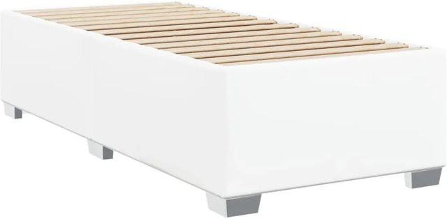 vidaXL Bettgestell in Weiß aus Kunstleder mit Holzwerkstoff, Breite: 80 cm, Länge: 200 cm - Bild 1