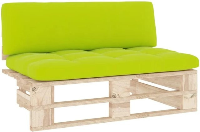 vidaXL Outdoor-Mittelsofa aus imprägniertem Kiefernholz mit grünen Polstern für Garten und Terrasse - Bild 1