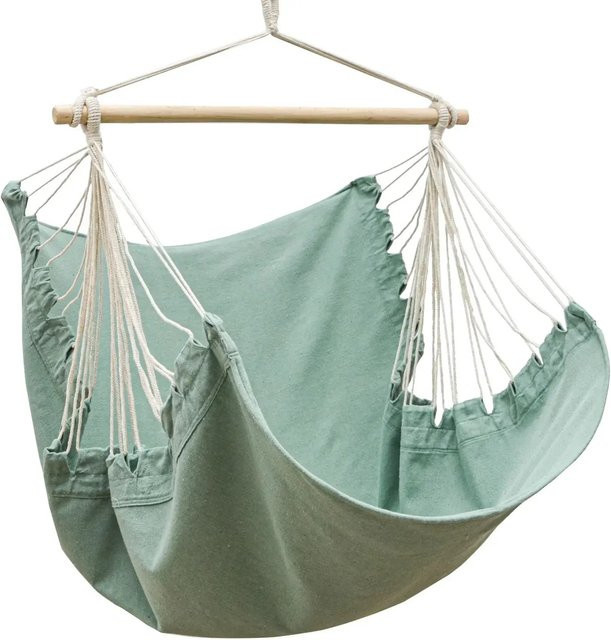 AMANKA XL-Hängesessel aus Baumwolle in Aqua, Breite: 155 cm, Tiefe: 125 cm, belastbar bis 100 kg - Bild 1
