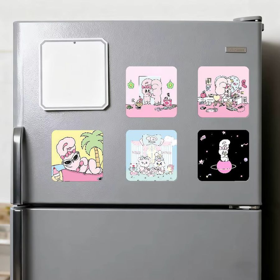 E-Esther-B-Bunnys quadratischer Kühlschrankmagnet zur Personalisierung deiner Heimdekoration - Bild 3