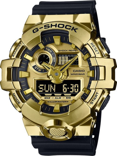 Casio G-Shock Classic Armbanduhr, Quarz, Edelstahl, Gold, 53 mm, Herren - Bild 1