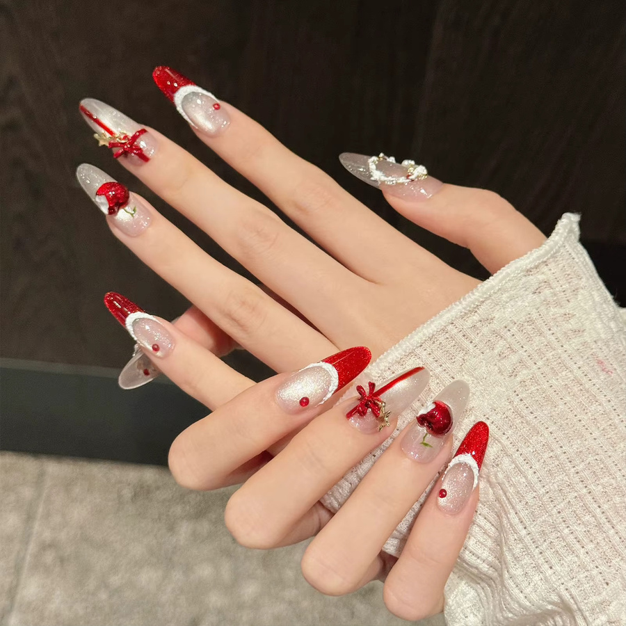 YADORNOS Press on Nails, Red, Glänzend, 10 Stück - Bild 2
