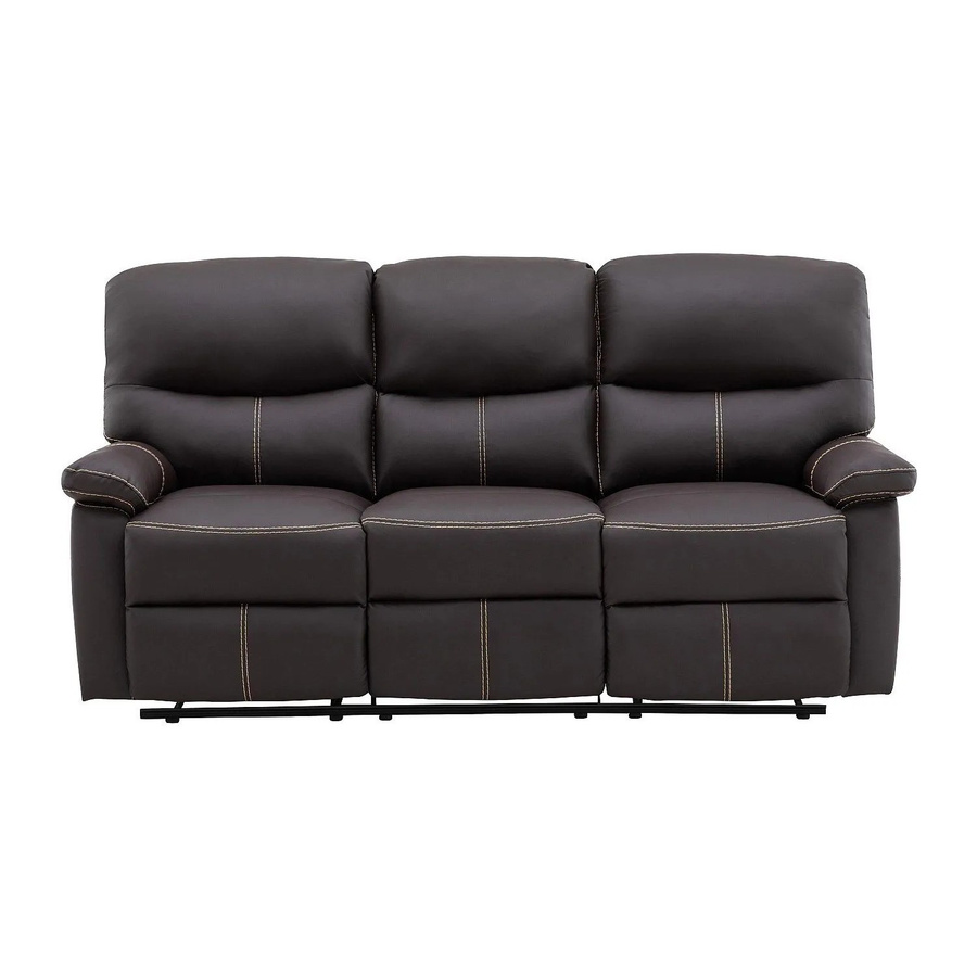 Vente-unique Relaxsofa Canby in Braun mit Kunstlederbezug, Breite: 183 cm - Bild 2