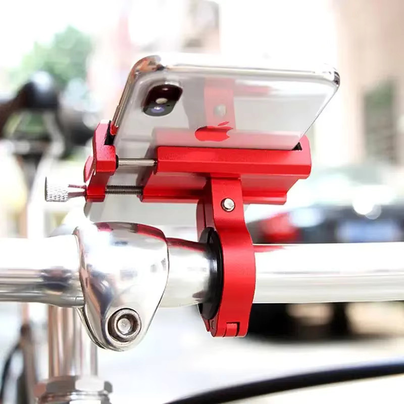 VIKEFON Universal Fahrrad Handyhalterung aus Metall für MTB und Motorrad in Schwarz - Bild 4