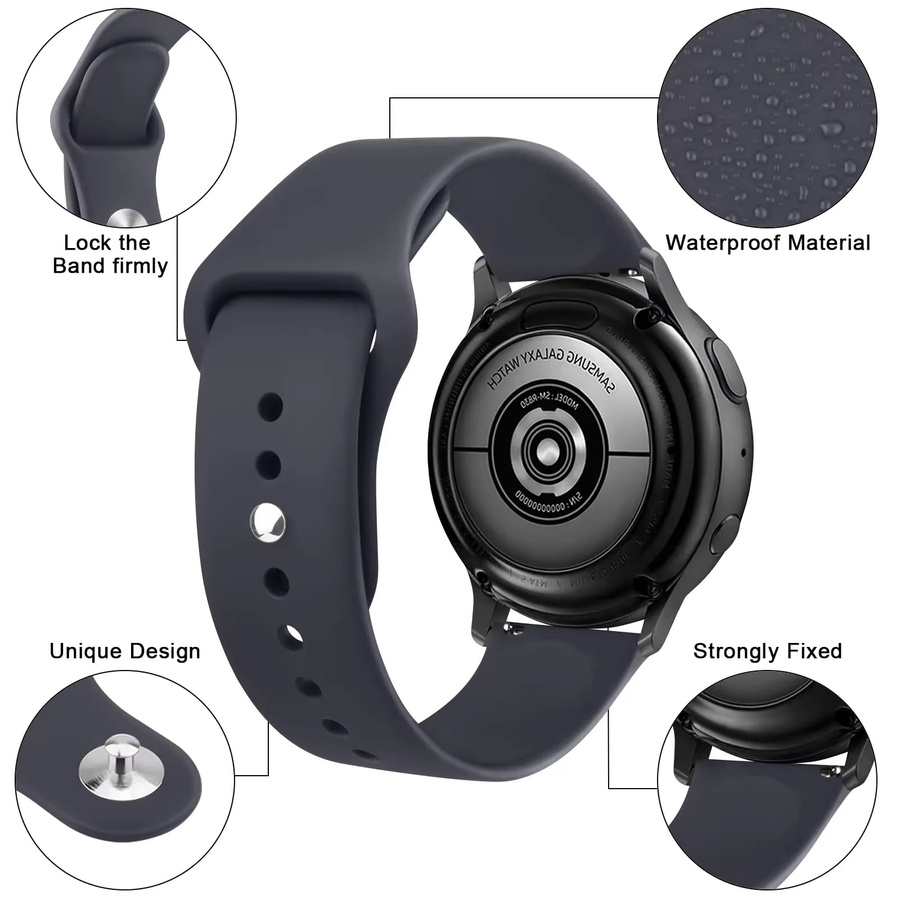 CAOWTAN Uhrenarmband Silikon, Schwarz, Unisex - Bild 4