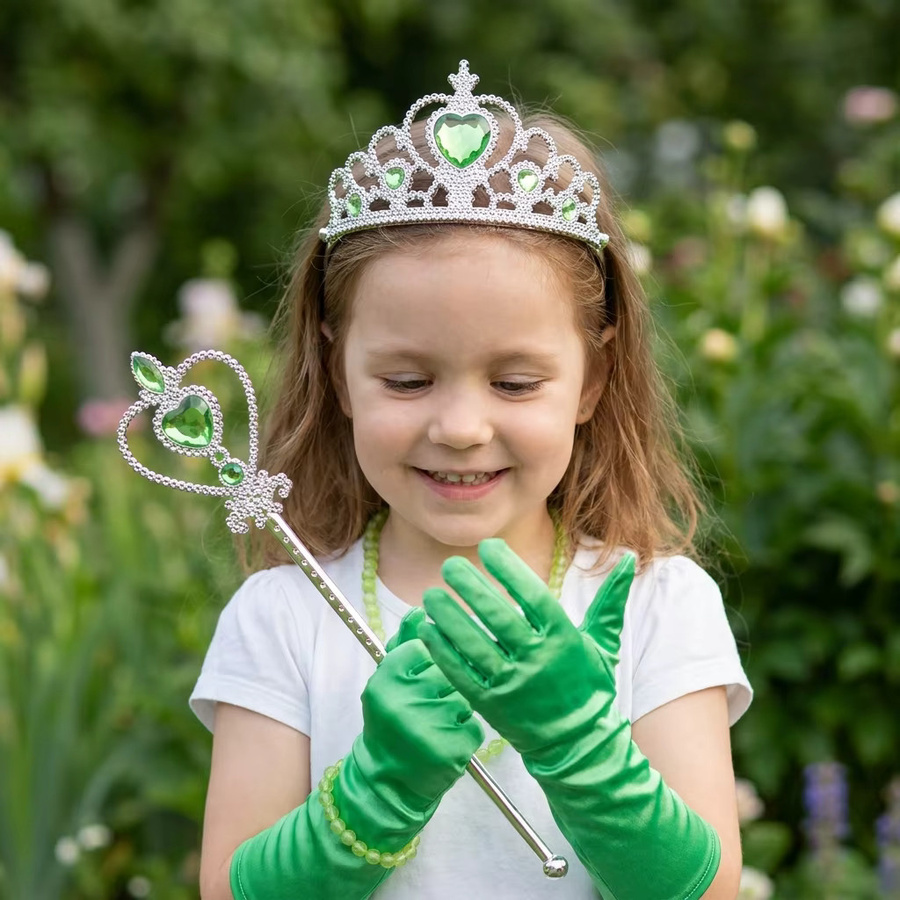 TPMG Prinzessin Mädchen-Kostüm-Set, Grün, Set / Bundle - Bild 4