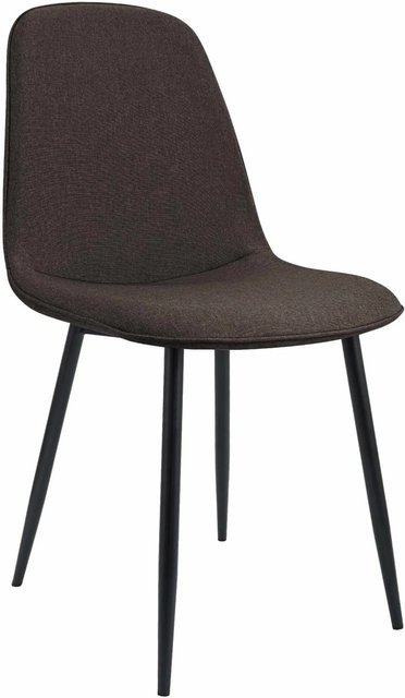 DELUKE Esszimmerstuhl RAZON in Braun mit Stoffbezug, B/T/H: 45 x 54 x 88 cm - Bild 1