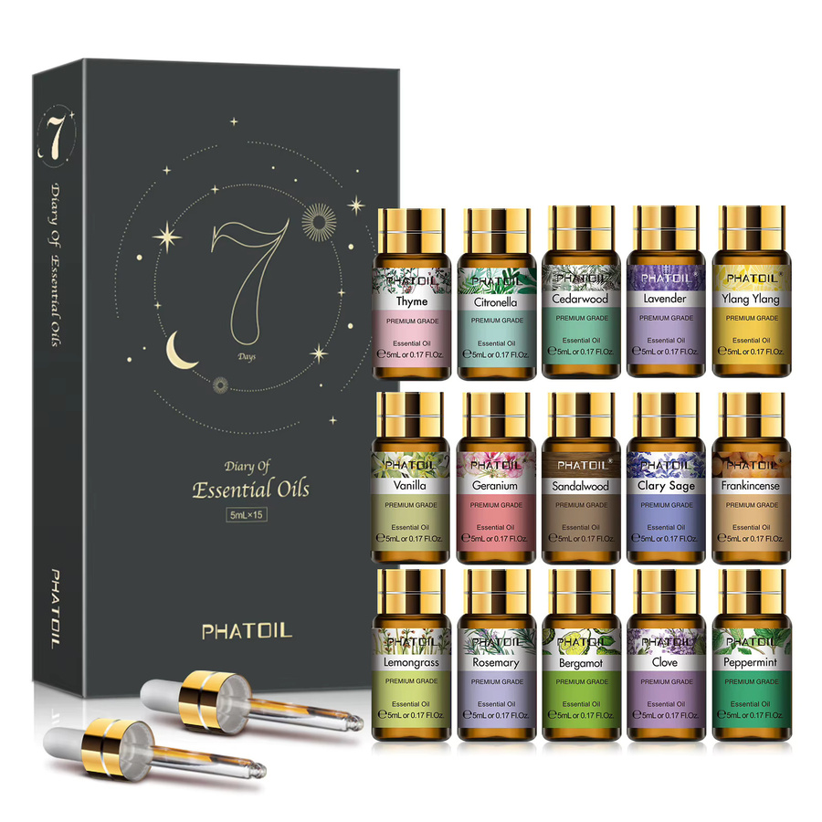 PHATOIL Aromatherapie-Set mit ätherischen Ölen, 5 ml, Unisex - Bild 1