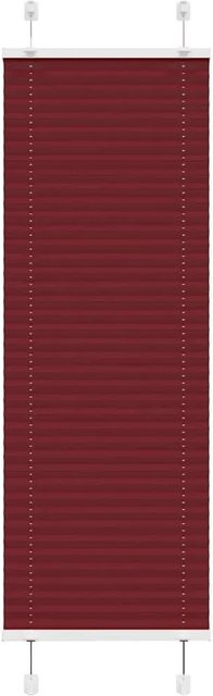 vidaXL Plissee Bordeauxrot semi-transparent aus Polyester, Breite: 40 cm, Höhe: 150 cm - Bild 1